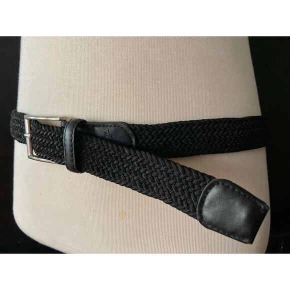ARROW Black Stretch Woven Belt Mens sz 40/42 - Picture 2 of 10